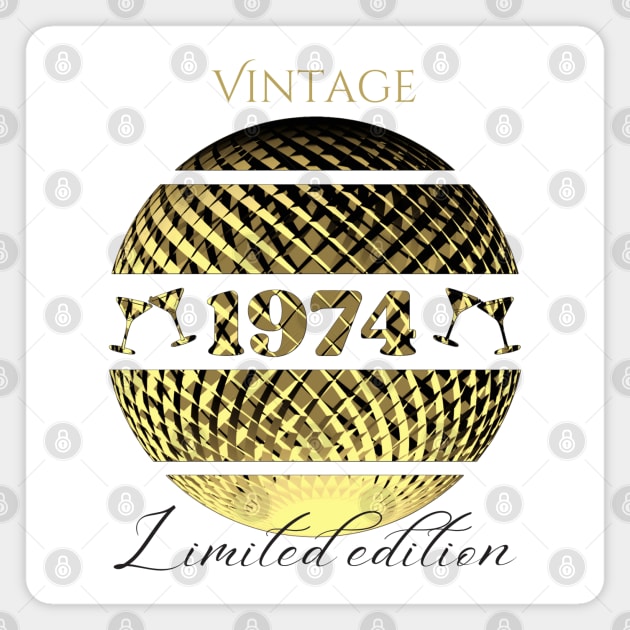 Vintage 1974 limited edition in gold Magnet by Bailamor